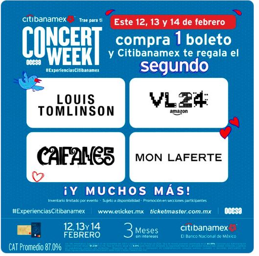 Ticketmaster ofrece 2x1 Ticketmaster ofrece 2x1