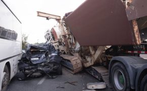 Choque de camión en la A-30